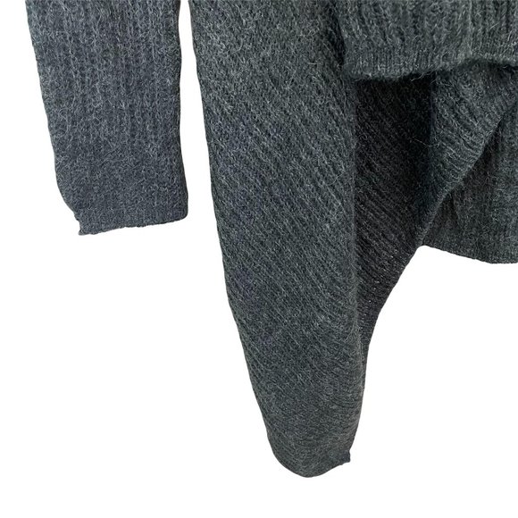 Joe Fresh grey charcoal cascade open front flyaway cardigan extra small MSRP 39 - Picture 9 of 12
